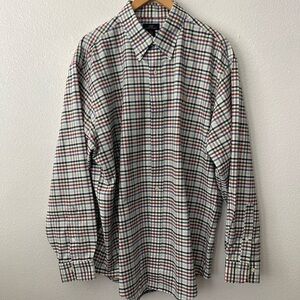 Brooks Brothers Lauren Multicolor Plaid Men's Shirt Red Blue Green Long Sleeve
